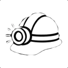Caving helmet icon